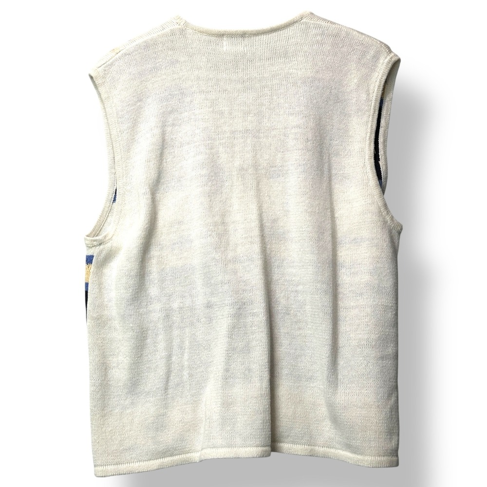 Vintage Stephanie K Knit Floral Sweater Vest Sz L Grandmacore Cottagecore Retro - Picture 3 of 7